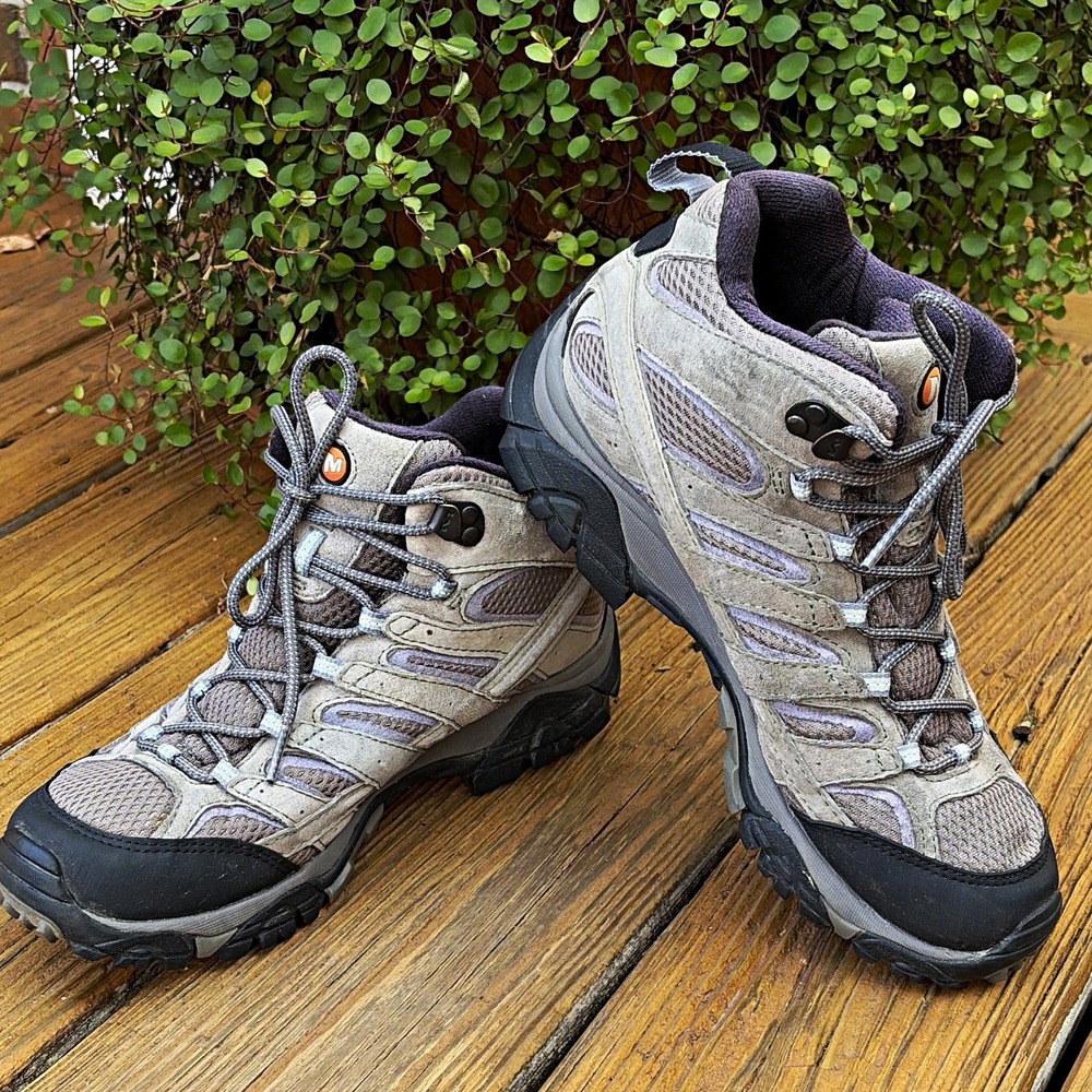 Merrell Moab II Women's Hiking Shoes Gray/Purple/Black Vibram Sole US 9 J06054